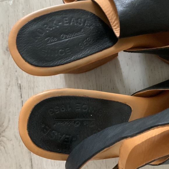 Kork-Ease‎ Linden Black Leather T-Strap Slingback Block Heel Womens SIZE 11 M - Picture 3 of 11